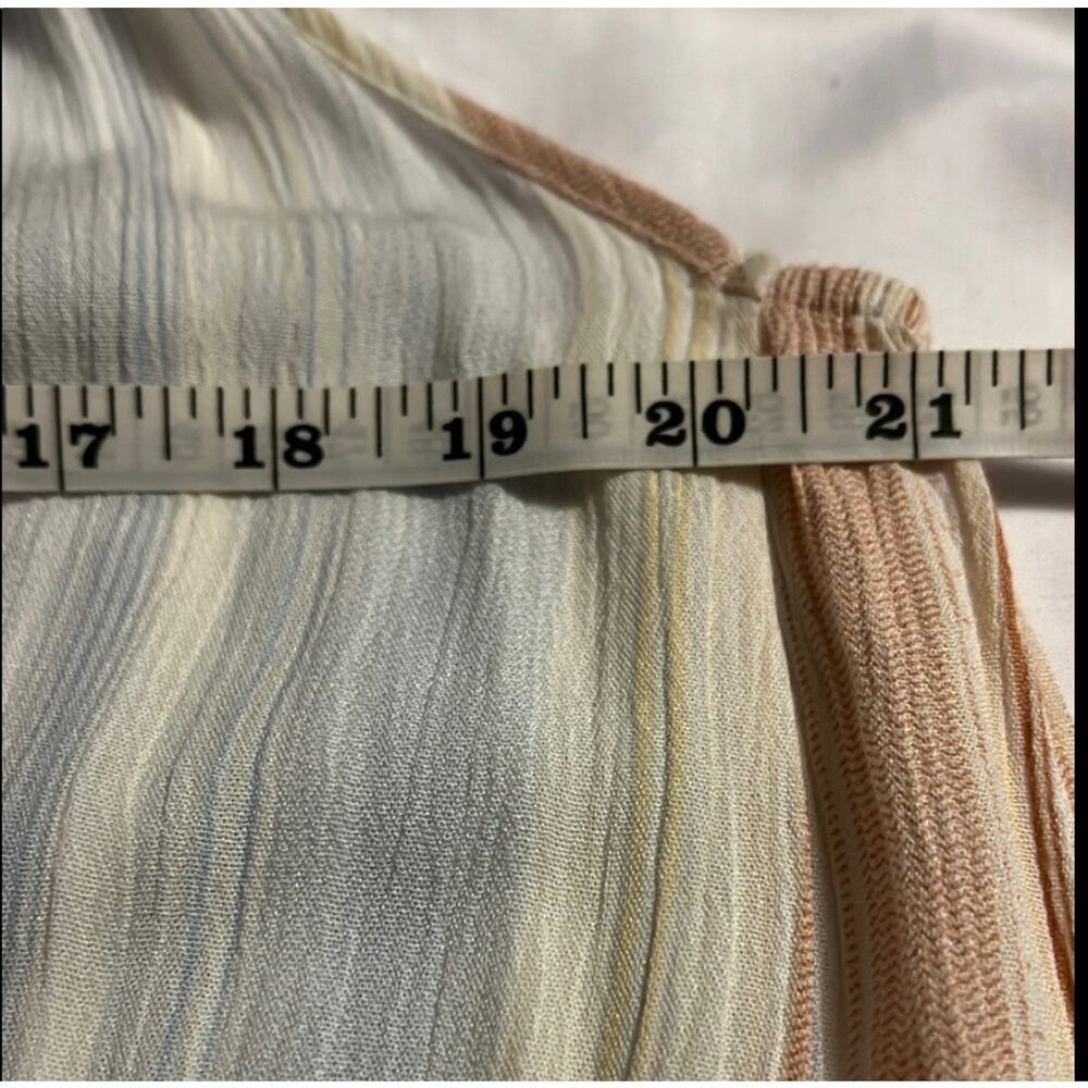 Hem & Thread Maxi Dress Striped Multicolor Yellow Pink Cream Large EUC Boho - Picture 6 of 7